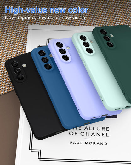 Foluu Silicone Case for Samsung Galaxy A56 5G, Liquid Gel Rubber Bumper Case with Soft Microfiber Lining Cushion Slim Hard Shell Shockproof Protective Cover for Samsung Galaxy A56 5G 2025 (Blue)