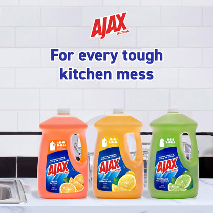 Ajax Ultra Liquid Dish Soap Orange Scent, Triple Action, 90 fl oz Bottle