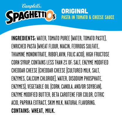 SpaghettiOs Original Canned Pasta, 15.8 oz Can