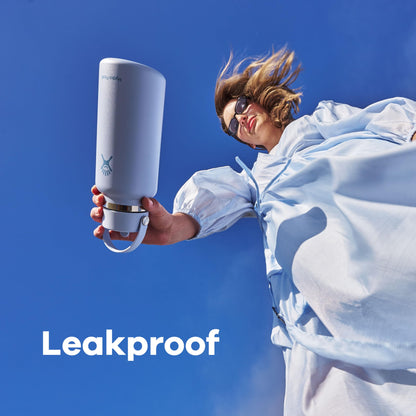 Hydro Flask Water Bottle - Insulated Stainless Steel - Wide Mouth Flex Straw Lid, Non Spill, Leakproof and Refillable in 32 Oz Pink Primrose Gold