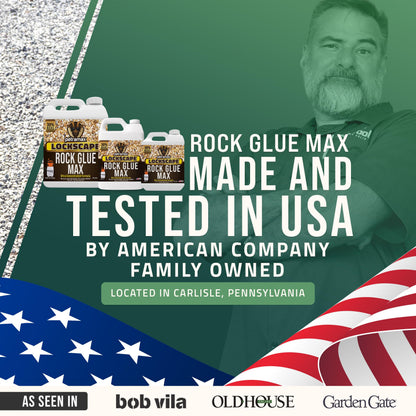Petra Max Rock Glue for Landscaping, 32 Ounce - Ground Coverage & Pet Safe Mulch Glue for Rocks - Lockdown Gravel/Pebbles/Stones - Sticky Clear Gravel Binder & Decomposed Granite Stabilizer (50 Sq Ft)