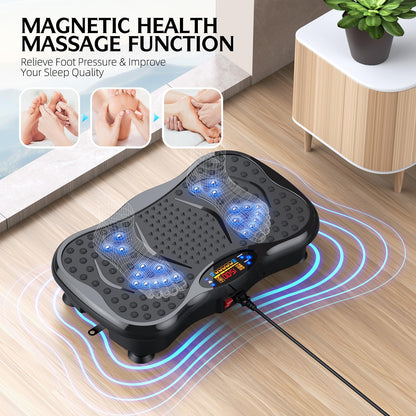 GMCXAX Vibration Plate Exercise Machine, Lymphatic Drainage Machine for Weight Loss, Lymphatic Drainage & Muscle Recovery, Multiple Speeds with Bluetooth & Remote, Max User Weight 330lbs