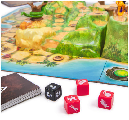 Spin Master Games, Jumanji Stampede, 3D Adventure Cooperative Board Game, for Fans of The Jumanji Movies, Face Off Against Jungle Emergencies, 2-4 Players, for Ages 8 & Up