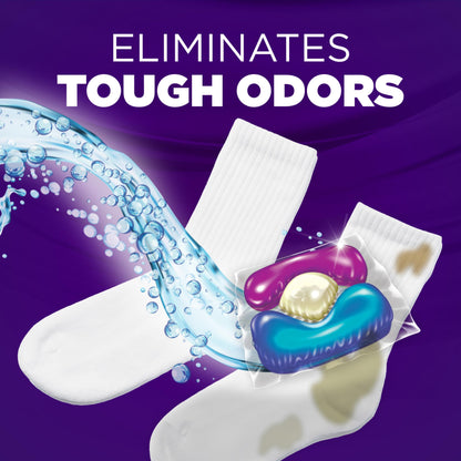 ARM & HAMMER Plus OxiClean with Odor Blasters 5-in-1 Laundry Detergent Power Paks, Laundry Odor Remover, Eliminates Odors, Attacks Stains, Fresh Burst Scent, 42 Count