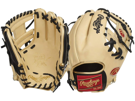 Rawlings | HEART OF THE HIDE Baseball Glove | R2G - Narrow Fit | Advanced Break-In | 11.5" | Pro I Web | Right Hand Throw | Camel/Black