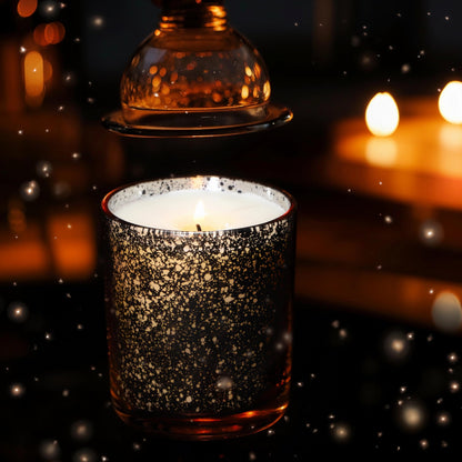 SHOWIN Thick Candle Jars for Making Candles 12 Pcs, 7 OZ Empty Jars with Wood Lids for Candle Making, Sample Container, Silver