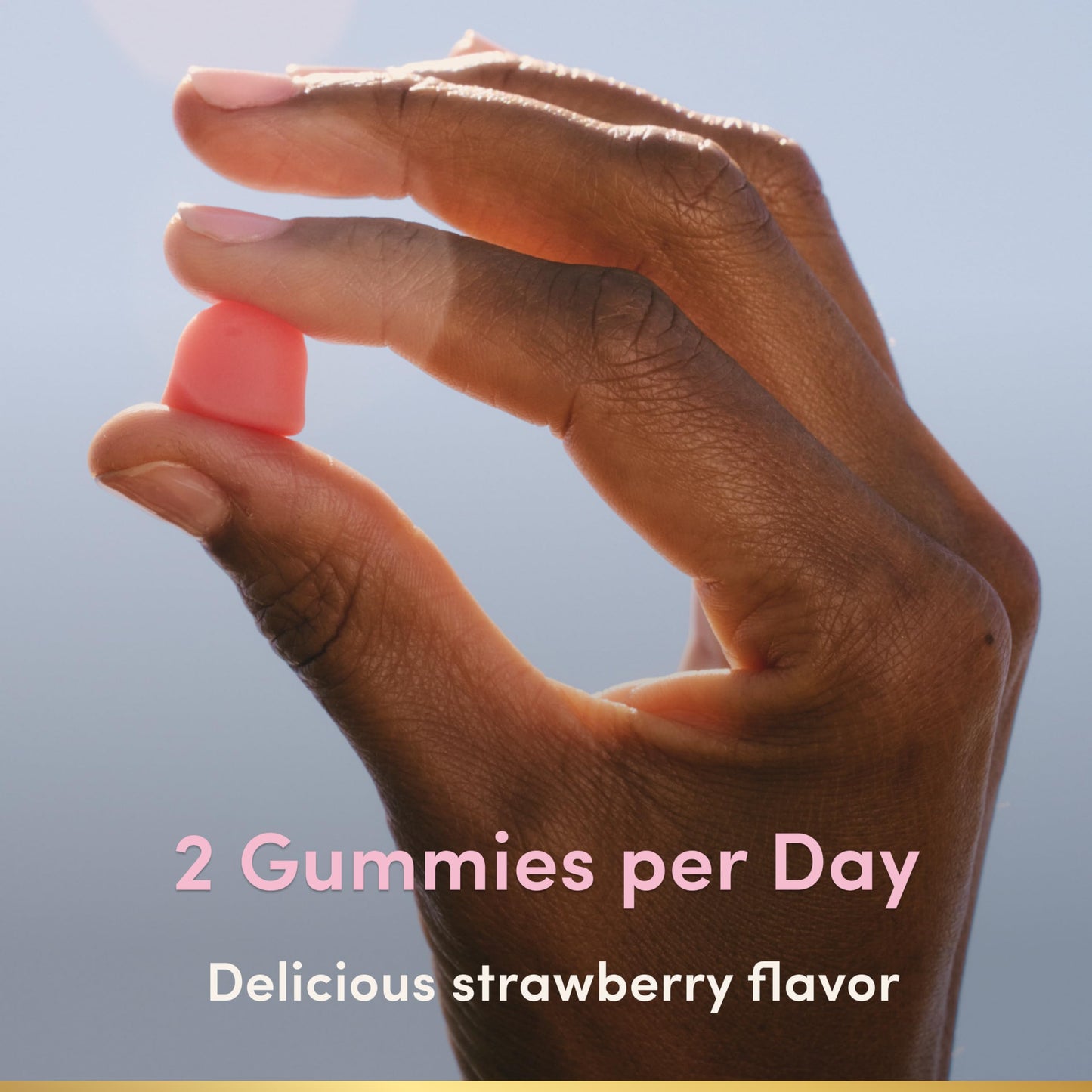 Nature's Bounty Optimal Solutions Advanced Hair, Skin and Nails Pectin Gummies, 2X Biotin Per Serving, No Stick Gummy, Vegetarian Formula, Strawberry Flavor, 200 ct, 100 Total Servings