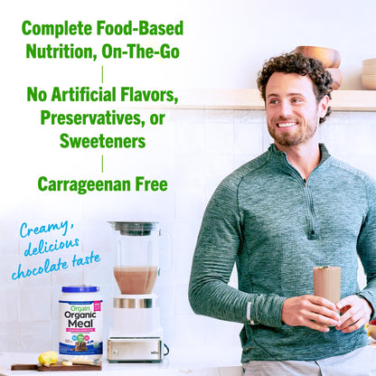 Orgain Organic Vegan Meal Replacement Protein Powder, Creamy Chocolate Fudge - 20g Plant Based Protein, Gluten Free, Dairy Free, Lactose Free, Soy Free, No Sugar Added, For Smoothies & Shakes - 2.03lb