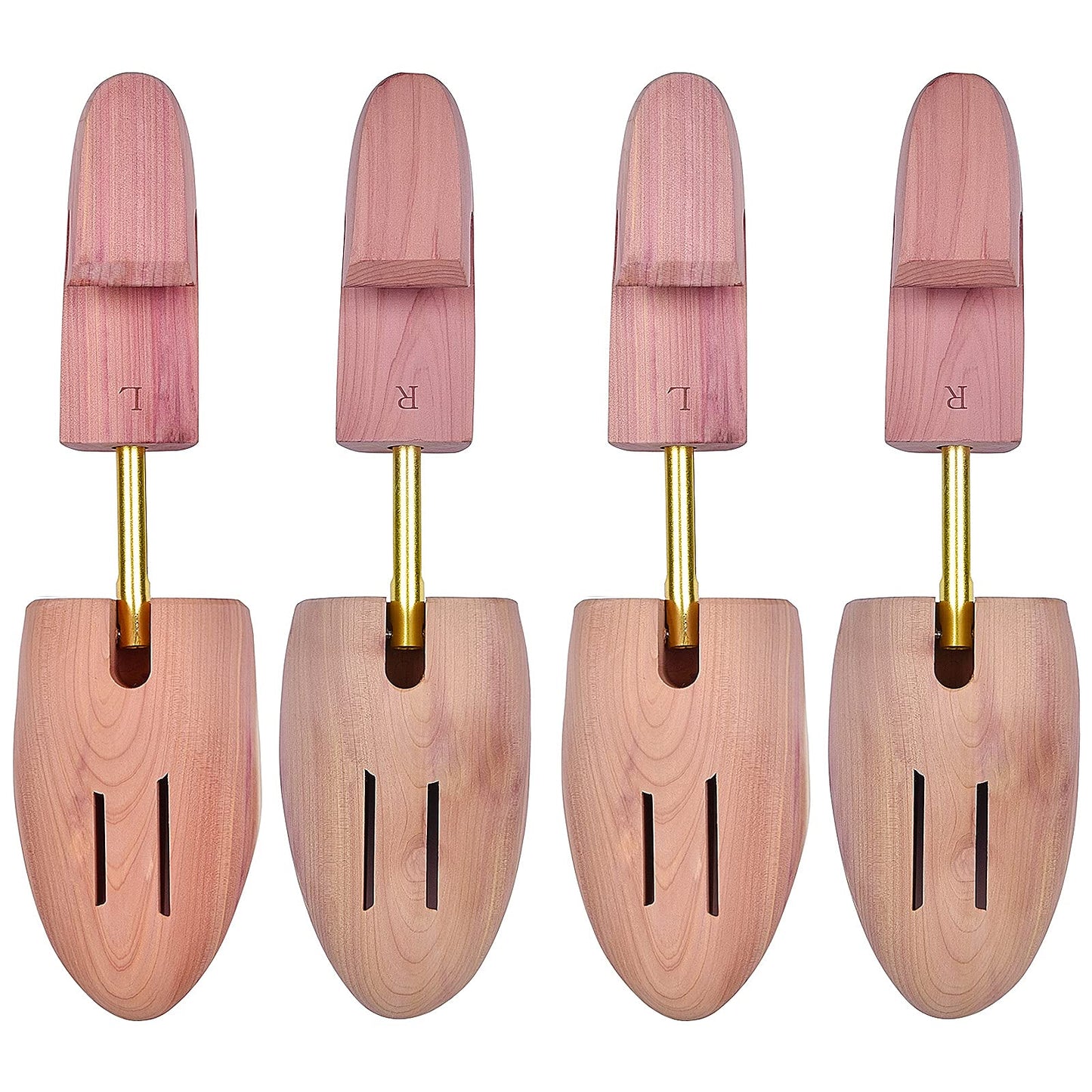 tongzaner Cedar Shoe Tree for Men, Adjustable Wooden Shoe Stretcher for Leather Shoes (2-Pack) (S (Fits Shoe Sizes 6.5-8.5))