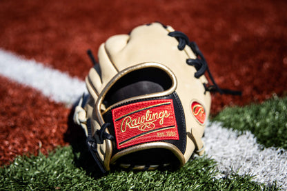 Rawlings | HEART OF THE HIDE Baseball Glove | R2G - Narrow Fit | Advanced Break-In | 11.5" | Pro I Web | Right Hand Throw | Camel/Black