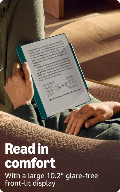 Amazon Kindle Scribe (64GB) - Your notes, documents and books, all in one place. With built-in AI notebook summarization. Includes Premium Pen - Metallic Jade