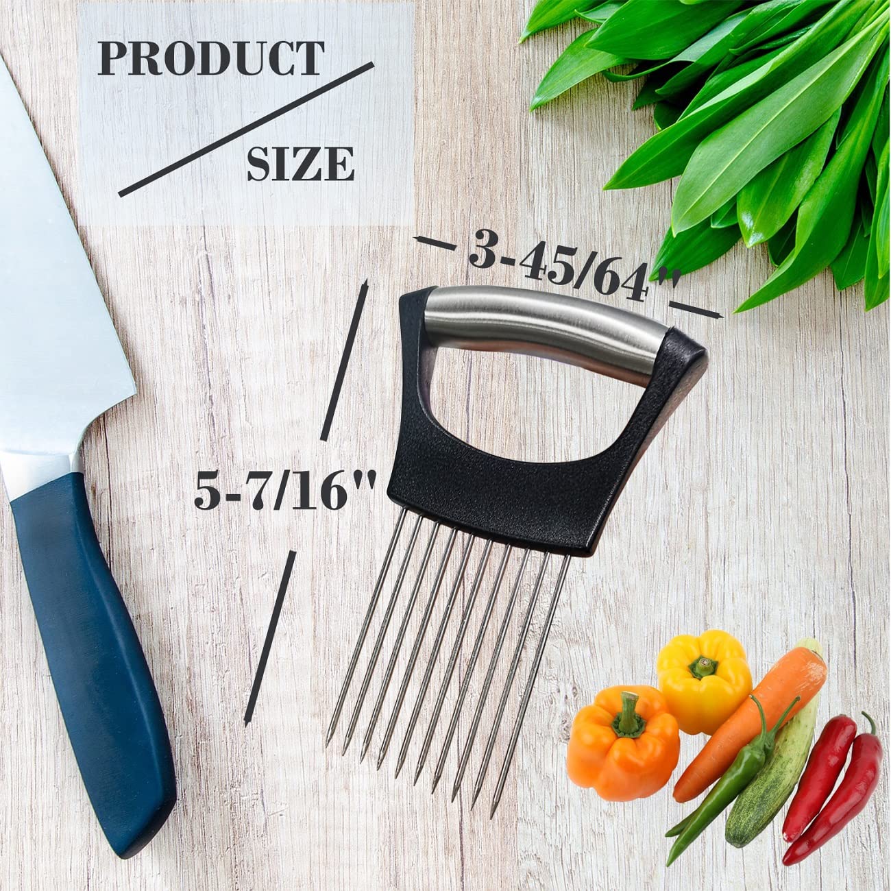 SCGFPOE Onion Slicer Holder, Onion | Tomato | Potato | Apple | Egg Holder for Slicing, Vegetables | Fruits Slicer Holder, Meat |Beef Chopper, Multi-Purpose Kitchen Accessory, 2 Pack