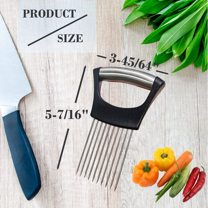 SCGFPOE Onion Slicer Holder, Onion | Tomato | Potato | Apple | Egg Holder for Slicing, Vegetables | Fruits Slicer Holder, Meat |Beef Chopper, Multi-Purpose Kitchen Accessory, 2 Pack