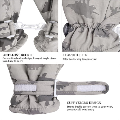 Weradau Fleece Lined Mittens for Baby Boys Girls,Baby Toddler Little Kids Winter Warm Gloves Mittens(6-24 months)