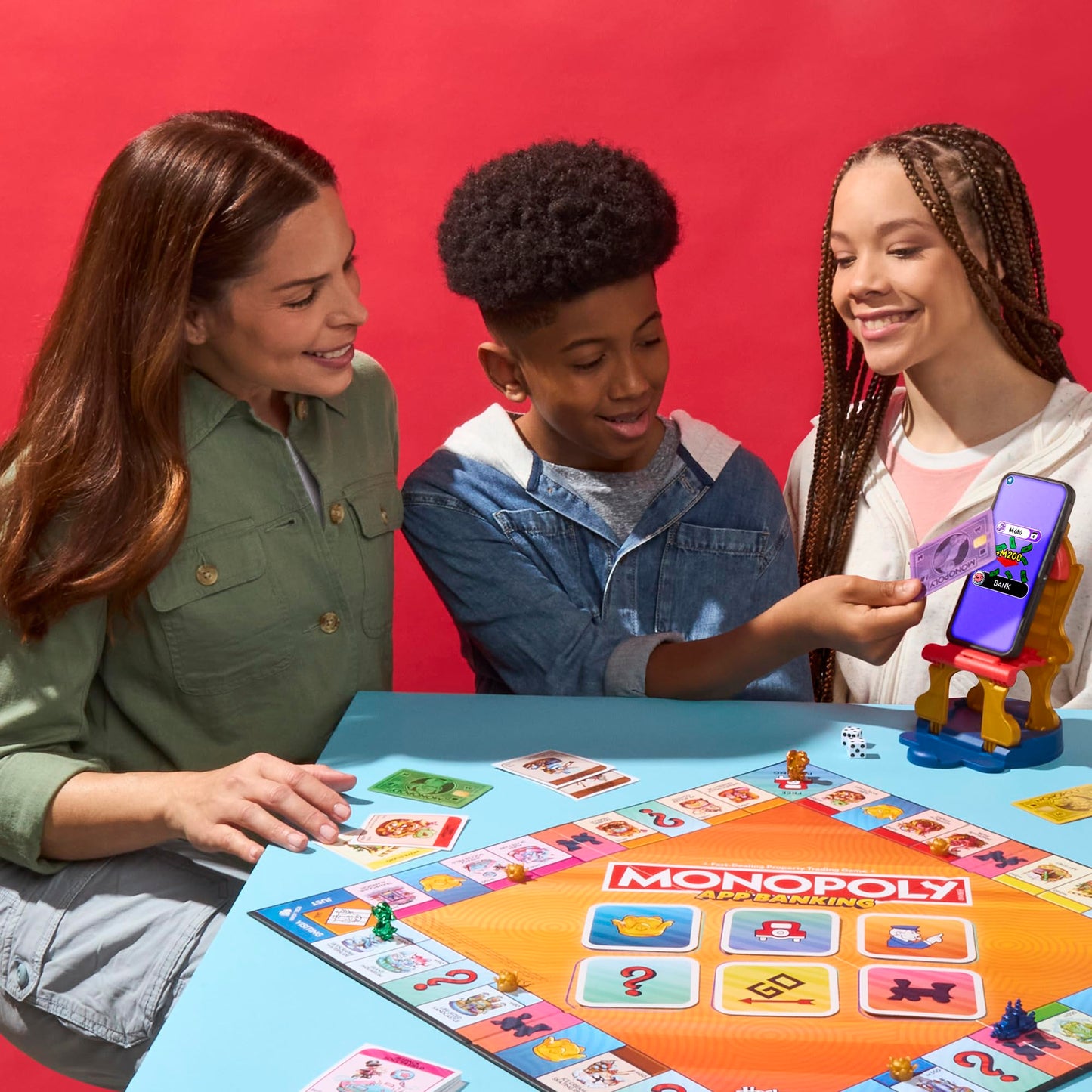 Monopoly App Banking Board Game | App-Enabled Game | Links to Smart Devices | Ages 8+ | 2 to 6 Players | 45 Mins. | Family Games for Kids