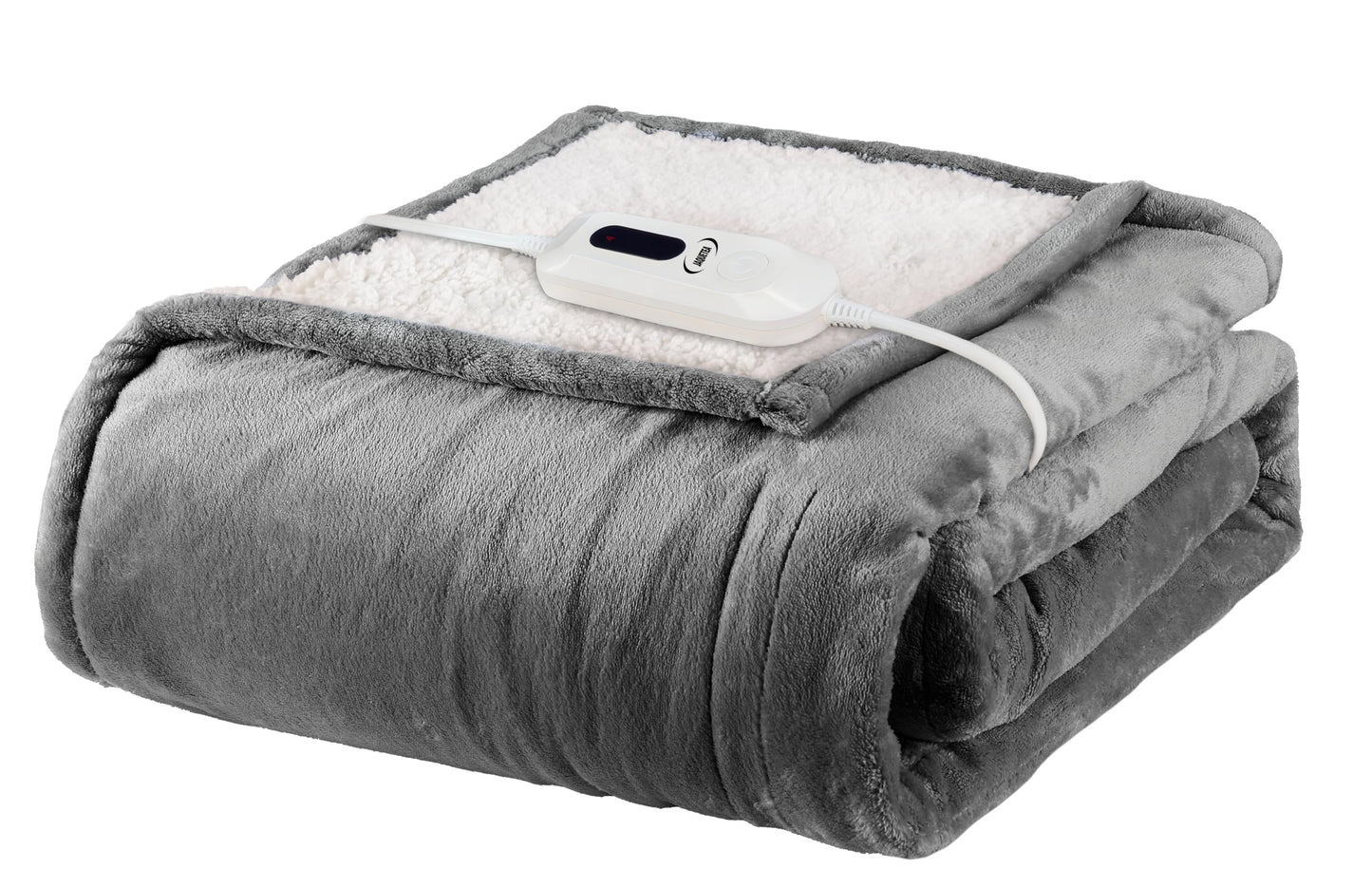 JAQUETEA Heated Blanket Electric Throw Blanket- 50''x60'' Heating Blanket Throw 4 Hours Auto-Off & 4 Heating Levels Over-Heat Protection, Machine Washable Flannel Sherpa,Electric ETL Certification