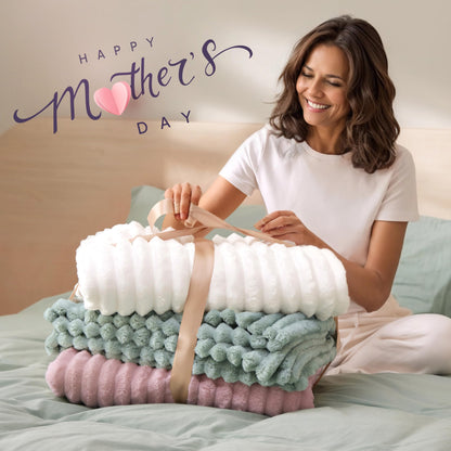 Bedsure White Throw Blanket for Couch - GentleSoft Cozy Soft Blankets for Women, Cute Small Fleece Throws for Girls, Birthday Gifts for Women, Mothers Day Decor Gifts for Mom, Off White, 50x60 Inches