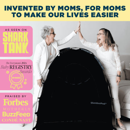 SlumberPod The Original Blackout Sleep Tent Travel Essential for Babies and Toddlers, Mini Crib and Pack N Play Cover, Sleep Pod for Kids with Monitor Pouch and Fan Pouch, Blocks 95%+ Light, Black