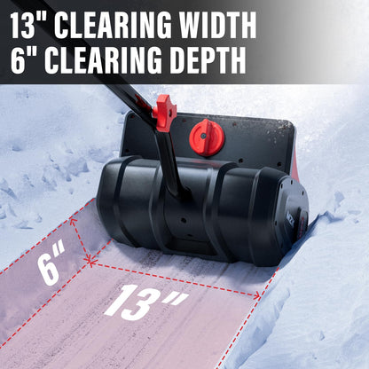 MZK Cordless Snow Shovel, 20V 13-Inch Battery Powered Snow Thrower, Battery Snow Blower with Directional Plate & Adjustable Front Handle(2 * 4.0Ah Li-ion Battery & Fast Charger Included), SS13D12