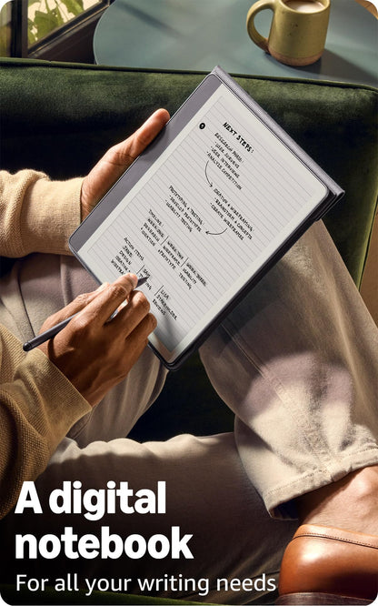 Amazon Kindle Scribe (64GB) - Your notes, documents and books, all in one place. With built-in AI notebook summarization. Includes Premium Pen - Metallic Jade