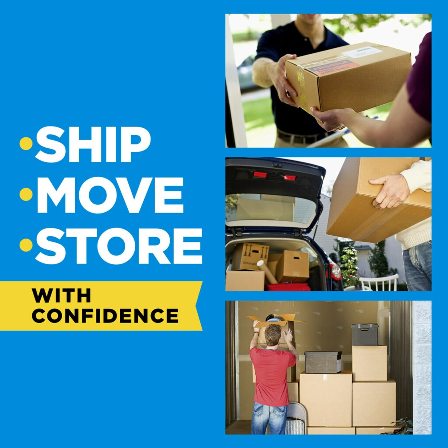 Scotch Heavy Duty Shipping Packing Tape, Clear, Shipping and Packaging Supplies, 1.88 in. x 54.6 yd., 6 Tape Rolls