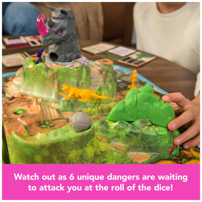 Spin Master Games, Jumanji Stampede, 3D Adventure Cooperative Board Game, for Fans of The Jumanji Movies, Face Off Against Jungle Emergencies, 2-4 Players, for Ages 8 & Up
