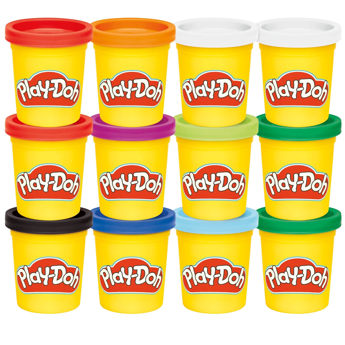 Play-Doh Jewel Colors Bulk 12-Pack of 4-Ounce Cans, Party Favors, Kids Arts & Crafts, Preschool Toys, Ages 2+ (Amazon Exclusive)