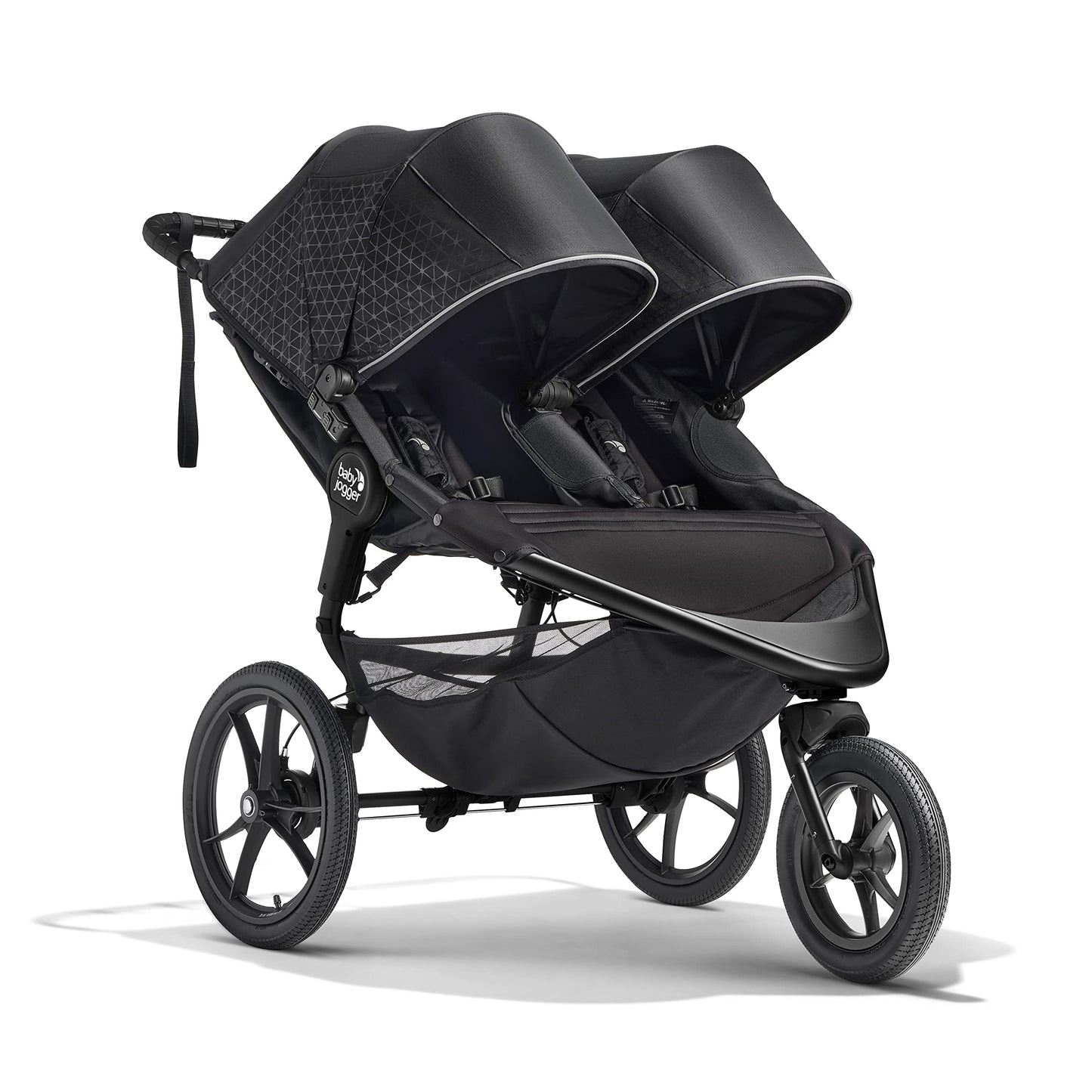 Baby Jogger Summit X3 Double Jogging Stroller Midnight Black Buggy for Two Smooth Ride for Walking or Jogging Compact Fold Increased Airflow All-Terrain Air Filled Tires and All-Wheel Suspension
