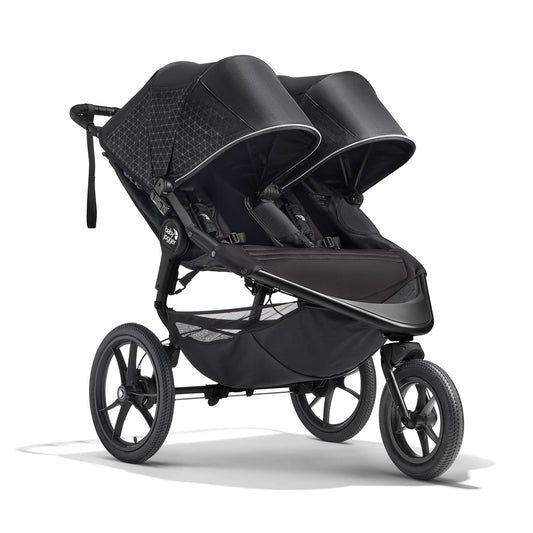 Baby Jogger Summit X3 Double Jogging Stroller Midnight Black Buggy for Two Smooth Ride for Walking or Jogging Compact Fold Increased Airflow All-Terrain Air Filled Tires and All-Wheel Suspension