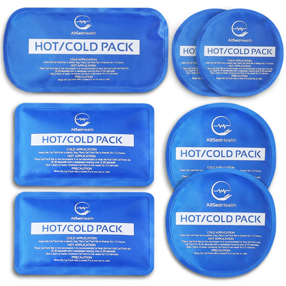 Reusable Hot and Cold Ice Packs for Injuries Reusable – 7 Piece Flexible Ice Packs in Multiple Shapes and Sizes – Multi Use Ice Pack for Back Pain Relief, Neck, Shoulder