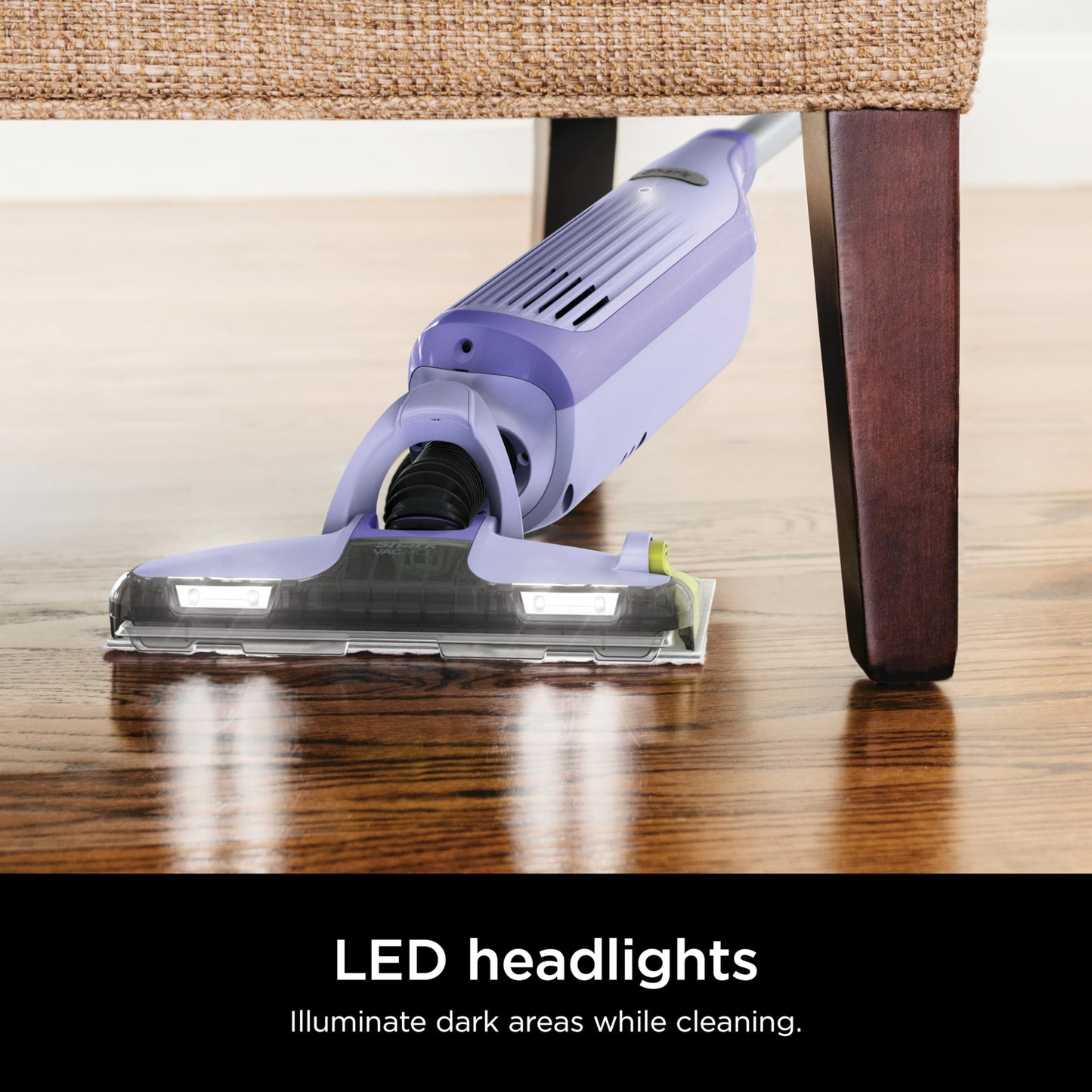 Shark VACMOP Cordless Hard Floor Cleaner, Vacuum and Spray Mop, Powerful Suction, Lightweight, LED Headlights, Includes 4 Disposable Pads, 12oz Multi-surface Cleaning Solution, Lavender, VM252PL