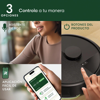 iRobot Roomba 105 Combo Robot Vacuum & Mop - Easy to use, Intense Power-Lifting Suction, LiDAR Navigation, Multiple Cleaning Modes, Avoids Mopping Carpets, Self-Charging