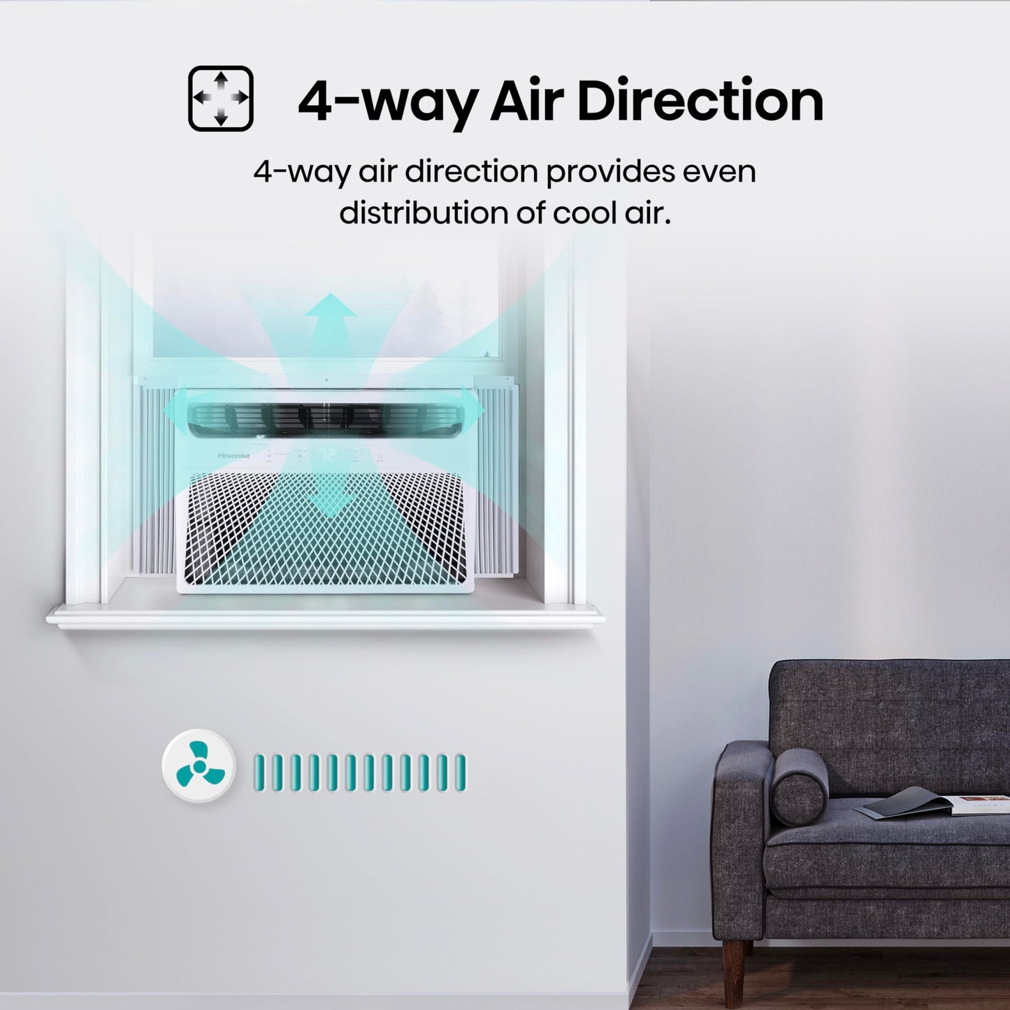 Hisense WC10W25A Window Air Conditioner, 10,000 BTU, White