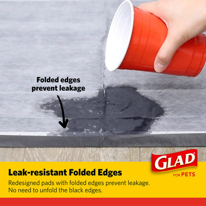 Glad for Pets Black Charcoal Puppy Pads 23" x 23" AllinOne Puppy Potty Training Pads That ABSORB & NEUTRALIZE Urine Instantly New & Improved Quality Puppy Pee Pads, (Pack of 1, 100 Count Total)
