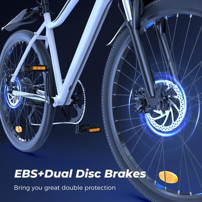 HopCycle Adult Electric Bike, 500W Motor E Bike with 20MPH Speed, 55 Miles Long Range, 374Wh Removable Battery, 26 Inch Tires, Mountain & Commuting Electric Bicycle with Suspension