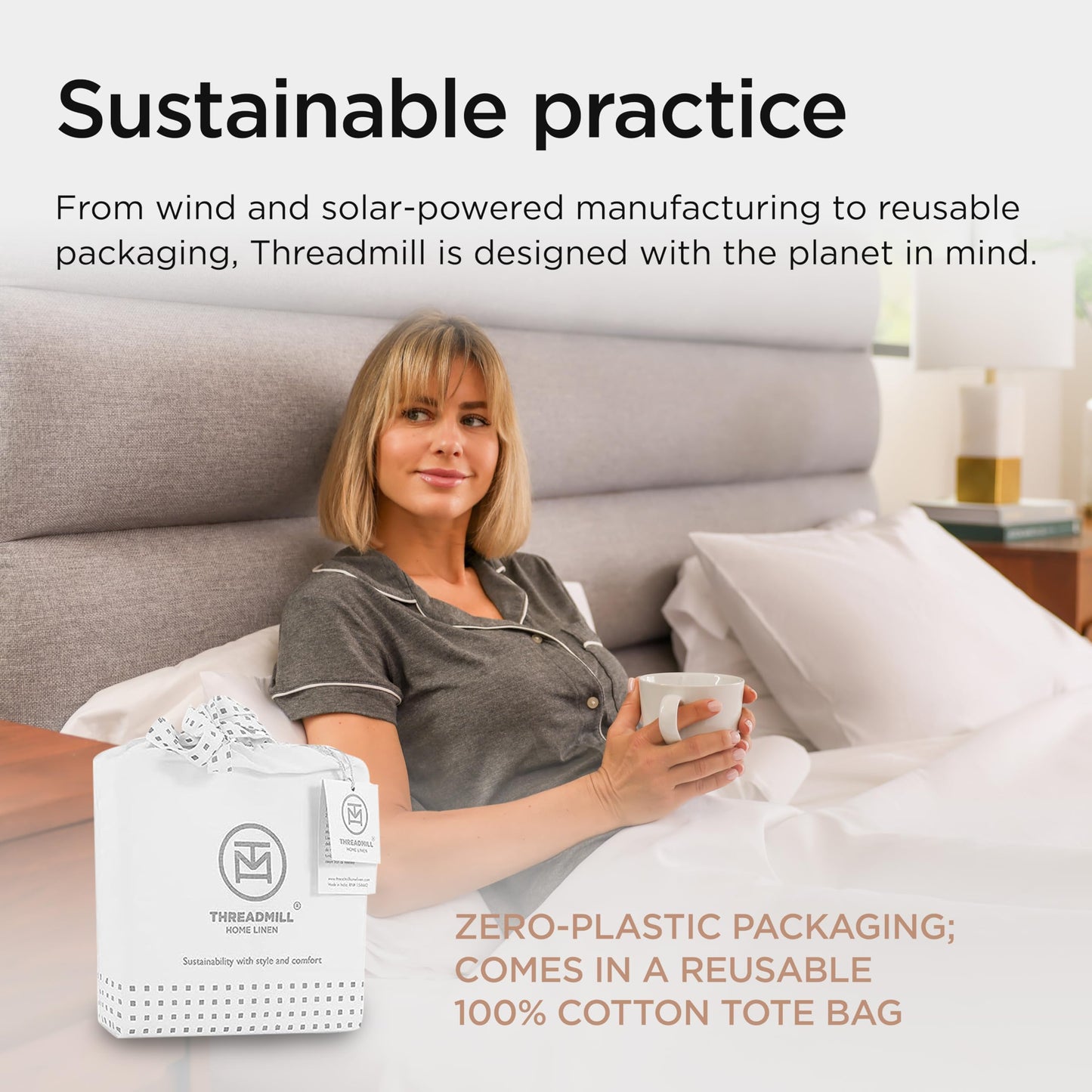 Threadmill Luxury 1200 Thread Count Supima Cotton Sheets, 4 Pc White King Size Sheet Set, 5-Star Hotel Quality with Deep Pocket