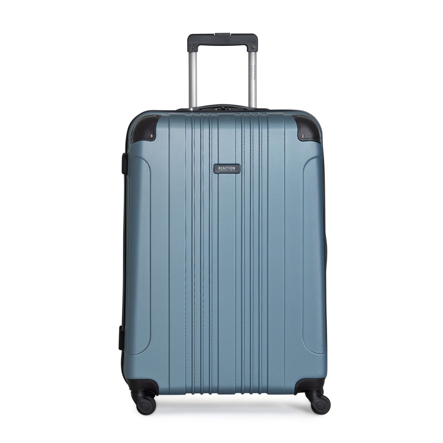 Kenneth Cole REACTION Out of Bounds Lightweight Hardshell 4-Wheel Spinner Luggage, Granite Blue, 28-Inch Checked