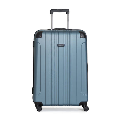Kenneth Cole REACTION Out of Bounds Lightweight Hardshell 4-Wheel Spinner Luggage, Granite Blue, 28-Inch Checked