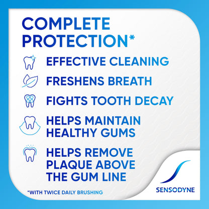 Sensodyne Complete Protection Sensitive Toothpaste For Gingivitis, Sensitive Teeth Treatment, Extra Fresh - 3.4 Ounces (Pack of 2)