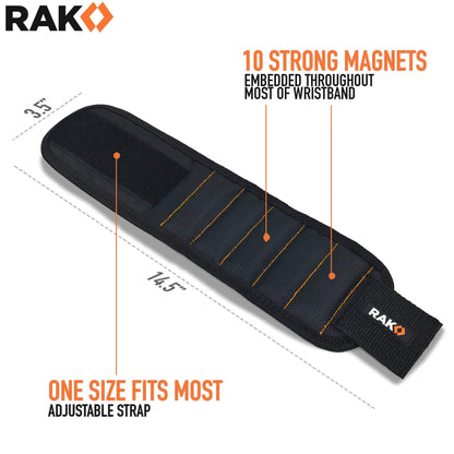 RAK Magnetic Wristband Gifts for Men - Premium Tool Belt for Holding Screws Nails with Powerful Magnets, Cool Gadgets Stocking Stuffers for Men, Holiday for Dad, Husband, Grandpa, Him