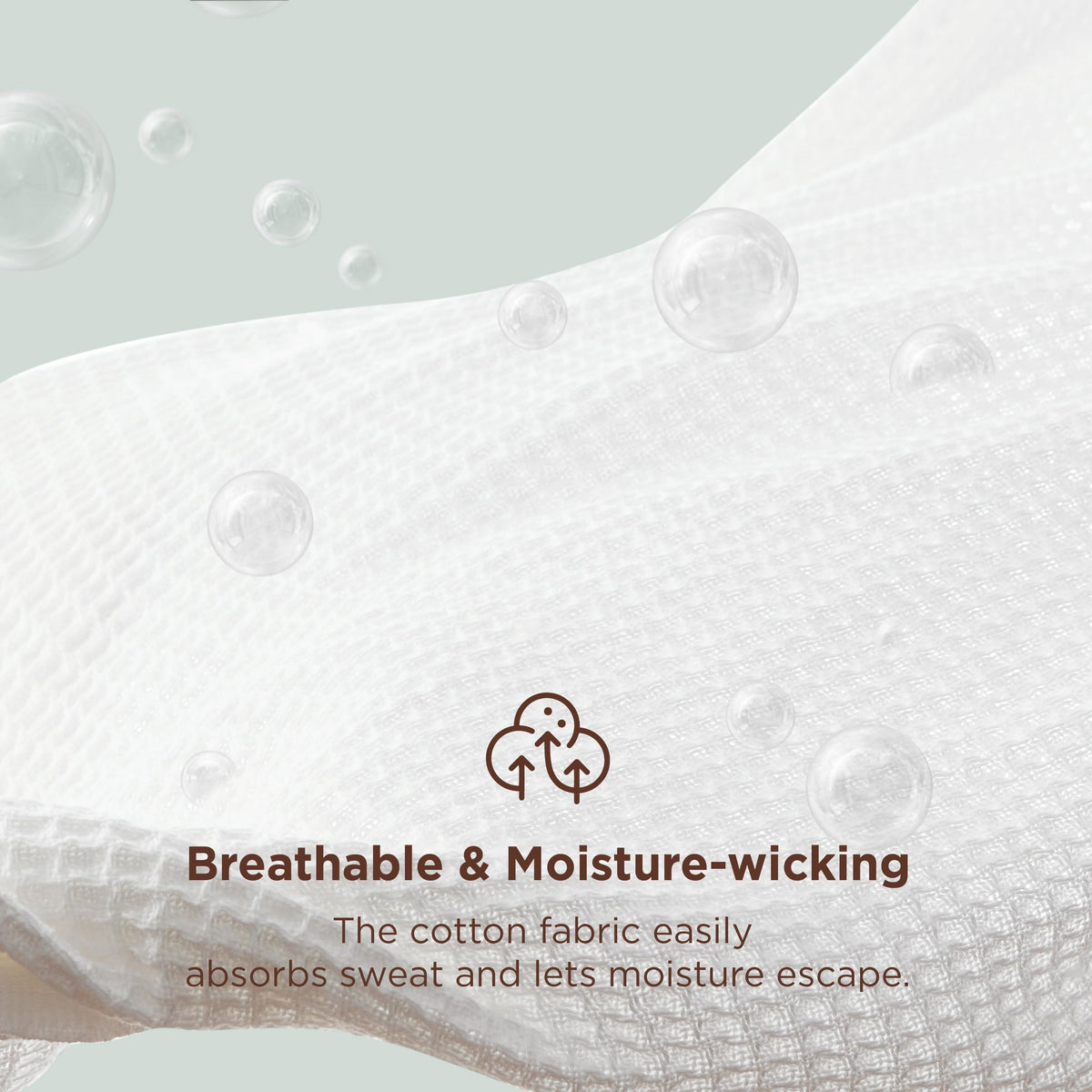 Bedsure 100% Cotton Blanket Queen Size for Bed - Breathable and Soft, Waffle Weave Blanket for Summer Spring, White, 90x90 Inches