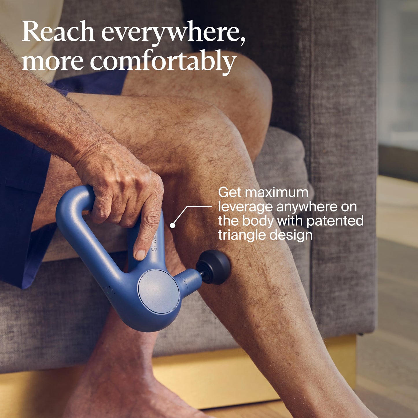 TheraGun Therabody Relief Handheld Percussion Massage Gun - Easy-to-Use, Comfortable & Light Personal Massager for Every Day Pain Relief Massage Therapy in Neck, Back, Leg, Shoulder and Body (Navy)