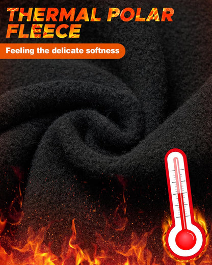 Balaclava Face Ski Mask with Movable Deisgn for Men Women-Fleece Winter Face Covering for Cold Weather Skiing Outdoor Work Black