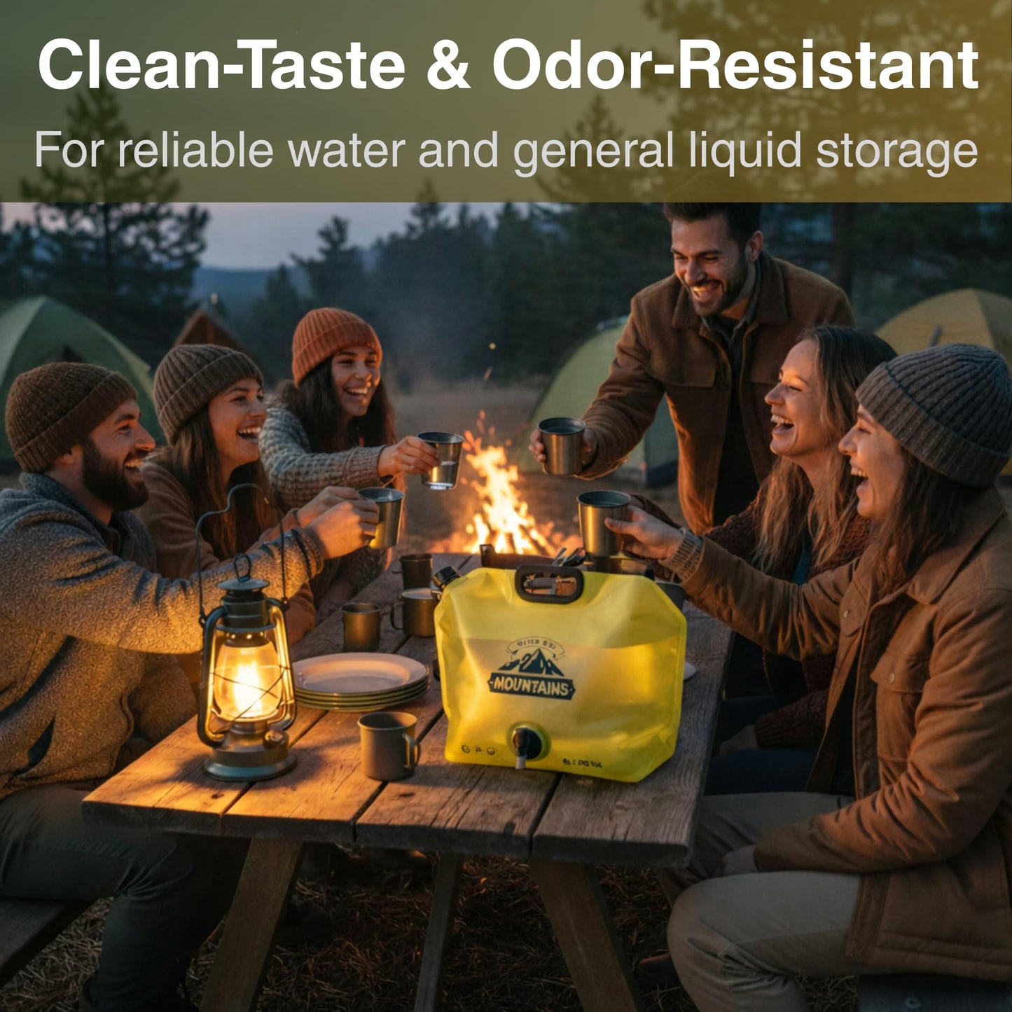 CoreMuse Camping Water Container 2 Gallon Collapsible Water Jug with Spout - Reusable Plastic Flasks, Foldable Empty Gallon Jug for Water Storage, Water Bag for Outdoor Hiking Emergency Prep (2 Pack)