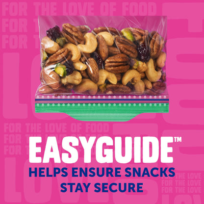 Ziploc Snack Bags with EasyGuide Texture, Small Plastic Storage Bags with Grip 'N Seal Technology, 280 Bags Total