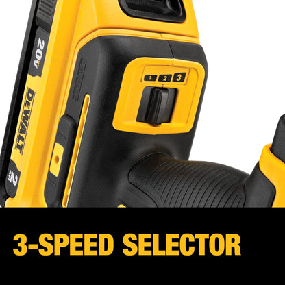 DEWALT 20V MAX XR Oscillating Multi-Tool Kit, Oscillating Tool Accessories, Cordless, 3-Speed, Quick Blade Change, Sand Paper, Blades, Battery and Charger Included (DCS356D1)