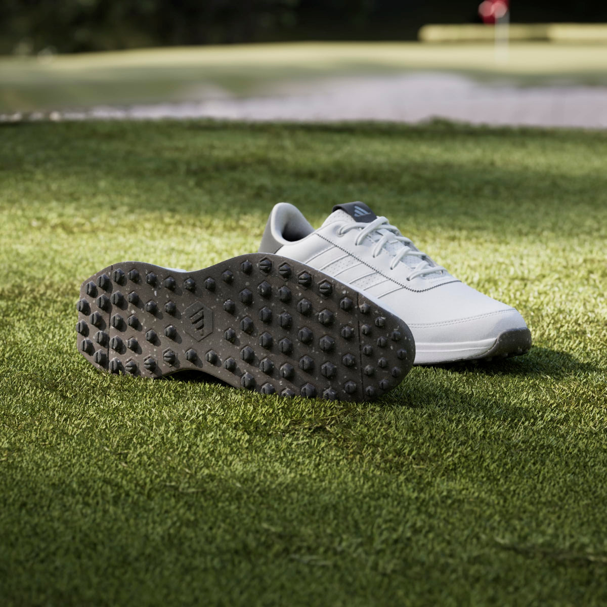adidas Men's S2G Spikeless Leather 24 Golf Shoes, Footwear White/Charcoal, 8
