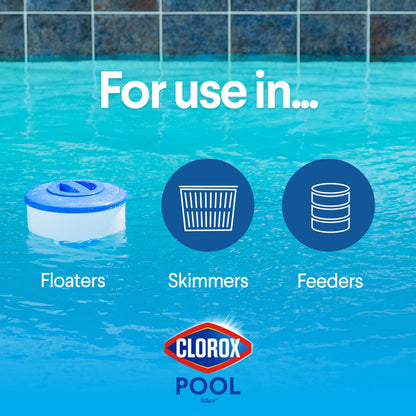 Clorox Pool&Spa XTRABLUE Plus 3” Chlorinating Tablets, Individually Wrapped, Kills Bacteria & Stops Algae (35 LB)