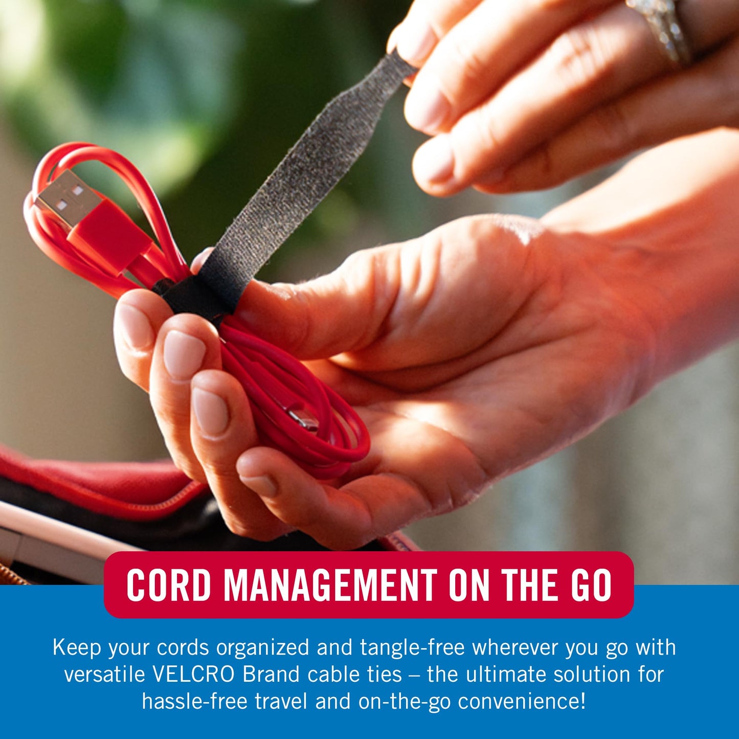 VELCRO Brand Reusable Cable Ties, 100 Pack 6 Inch Cable Management Ties, Cord Wraps for Electrical Cords, Black