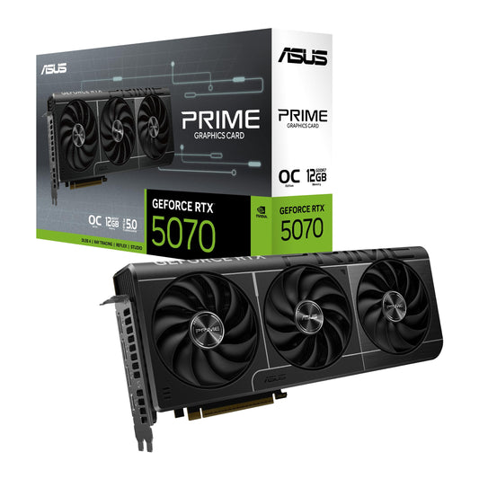 ASUS The SFF-Ready Prime GeForce RTX™ 5070 OC Edition 12GB GDDR7 Graphics Card (PCIe® 5.0, 12GB GDDR7, HDMI®/DP 2.1, 2.5-Slot, Axial-tech Fans, Dual BIOS)